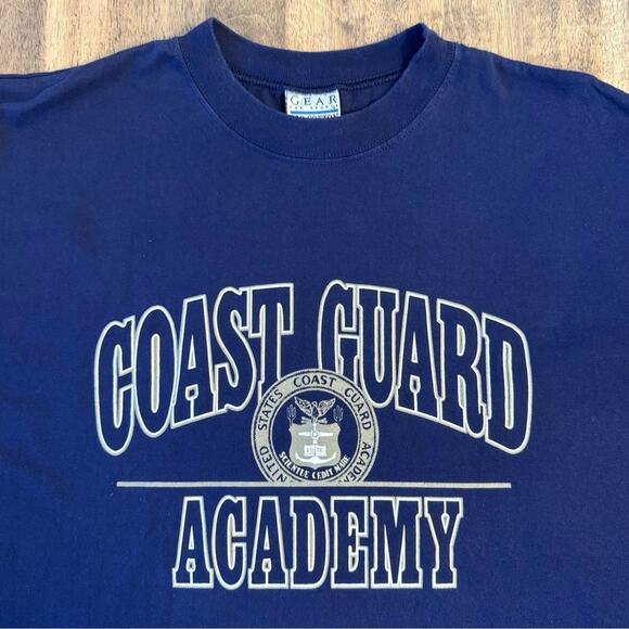 VTG Coast Guard Academy Tee Shirt Gear For Sports Made In USA Blue Unisex XL - Picture 4 of 8